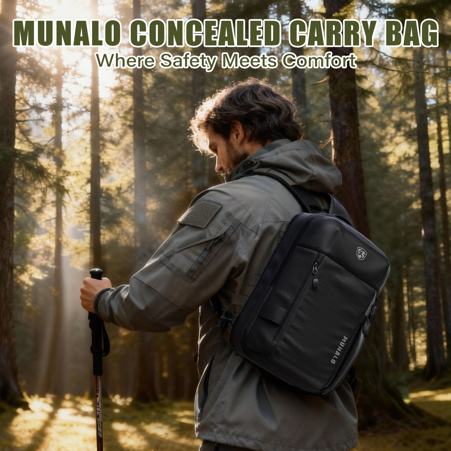 Concealed Carry Bag for Men & Women - CCW Sling Bag, Tactical Crossbody/Cross Body EDC Holster Bags for Pistol/Gun - Ideal for Trigger Coverage & Quick Draw Access