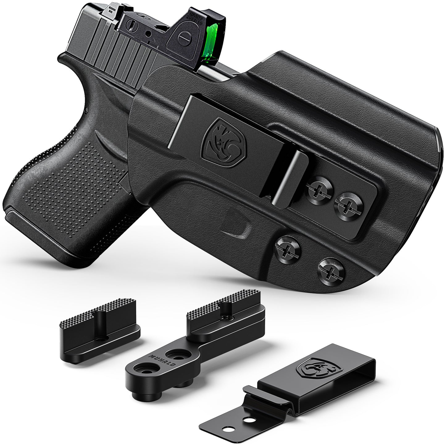 MUNALO IWB Holster Compatible with Glock 43, 43X, 43X MOS - Concealed Carry Holster with Concealment Claw Ideal for Appendix Inside Waistband