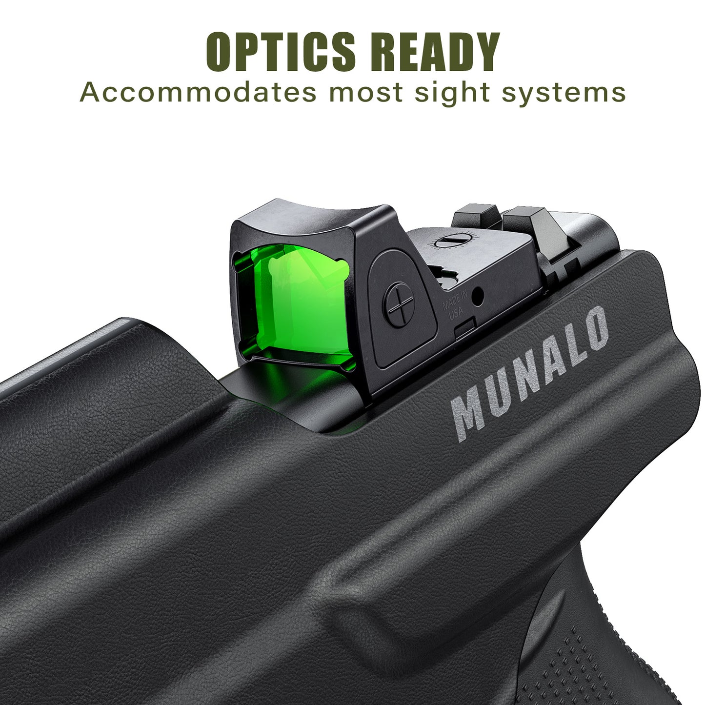 MUNALO IWB Holster Compatible with Glock 43, 43X, 43X MOS - Concealed Carry Holster with Concealment Claw Ideal for Appendix Inside Waistband
