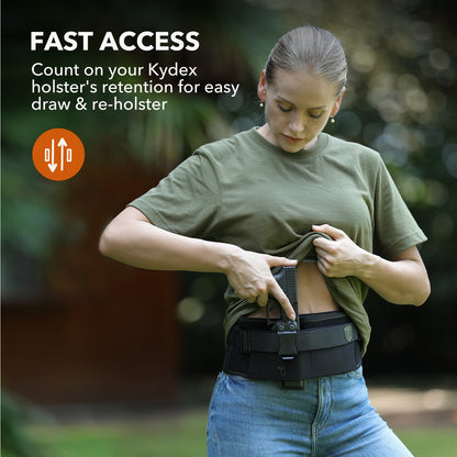 MUNALO Belly Band Holster for Women & Men Concealed Carry Gun Holsters Tactical Pistol Belt Compatible with Any Kydex Holster for Running, Hiking, Jogging & EDC (Kydex Holster not Included)