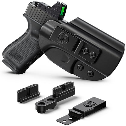 IWB Holster Compatible with Glock 19, 19X, 44, 45, 23, 32 - Concealed Carry Holster with Optic Cut, Appendix Inside Waistband (Right Hand)