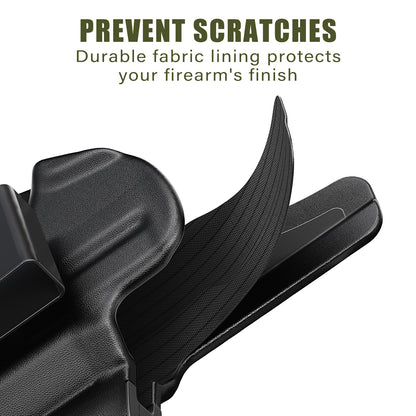 MUNALO IWB Holster for Smith & Wesson Bodyguard 2.0, with Claw, Right Hand | Concealed carry, hybrid build for comfort, fabric lining protects your firearm's finish, concealment claw, optic cut