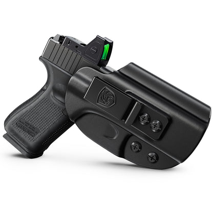 IWB Holster Compatible with Glock 19, 19X, 44, 45, 23, 32 - Concealed Carry Holster with Optic Cut, Appendix Inside Waistband (Right Hand)