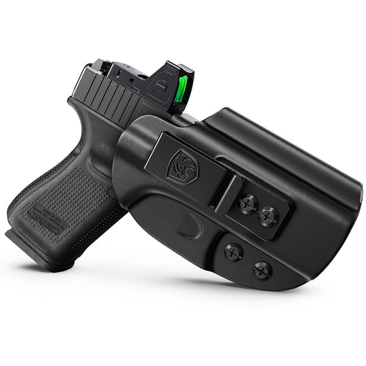 IWB Holster Compatible with Glock 19, 19X, 44, 45, 23, 32 - Concealed Carry Holster with Optic Cut, Appendix Inside Waistband (Right Hand)