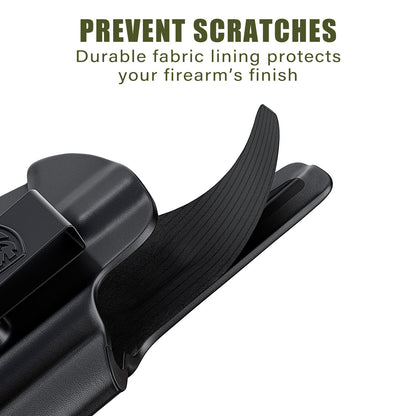 IWB Holster Compatible with Glock 19, 19X, 44, 45, 23, 32 - Concealed Carry Holster with Optic Cut, Appendix Inside Waistband (Right Hand)