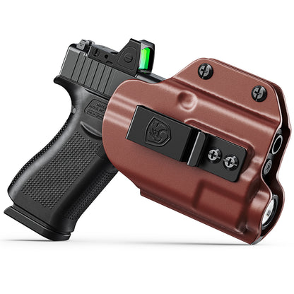 MUNALO IWB Holster Compatible with Glock 43X MOS and 43X Rail with Streamlight TLR-7 Sub/TLR-7 X Sub Light - Concealed Carry Holster with Optic Cut, Appendix Inside Waistband (Right Hand)