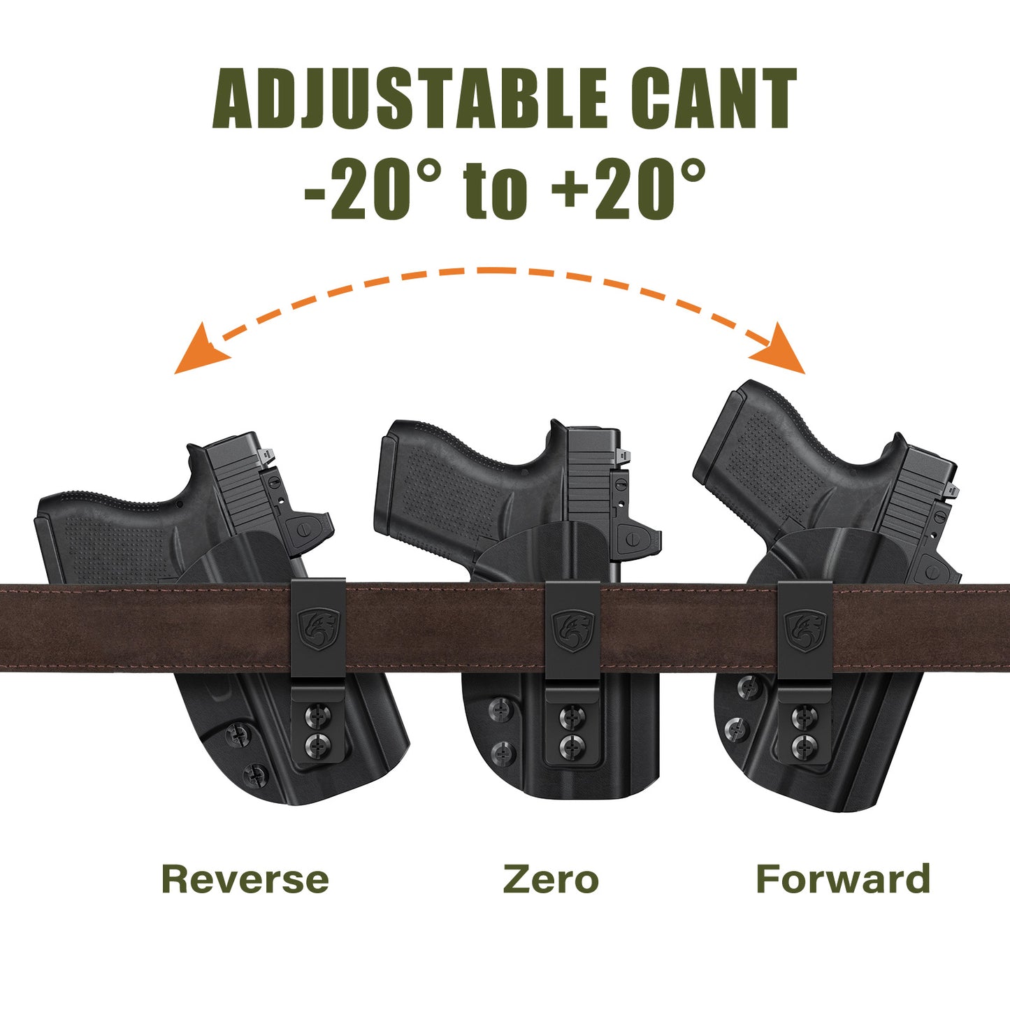 MUNALO IWB Holster Compatible with Glock 43, 43X, 43X MOS - Concealed Carry Holster with Concealment Claw Ideal for Appendix Inside Waistband