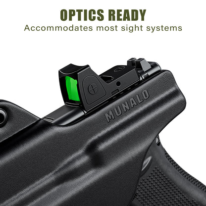 MUNALO IWB Holster Compatible with Glock 43X MOS and 43X Rail with Streamlight TLR-7 Sub/TLR-7 X Sub Light - Concealed Carry Holster with Optic Cut, Appendix Inside Waistband (Right Hand)