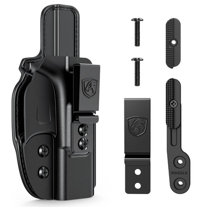 MUNALO Hybrid Holster Concealed Carry Compatible with Glock 19 (Gen 3/4/5), 19X, 44, 45, 23, 32 - IWB Holster with Concealment Claw Ideal for Appendix Inside Waistband