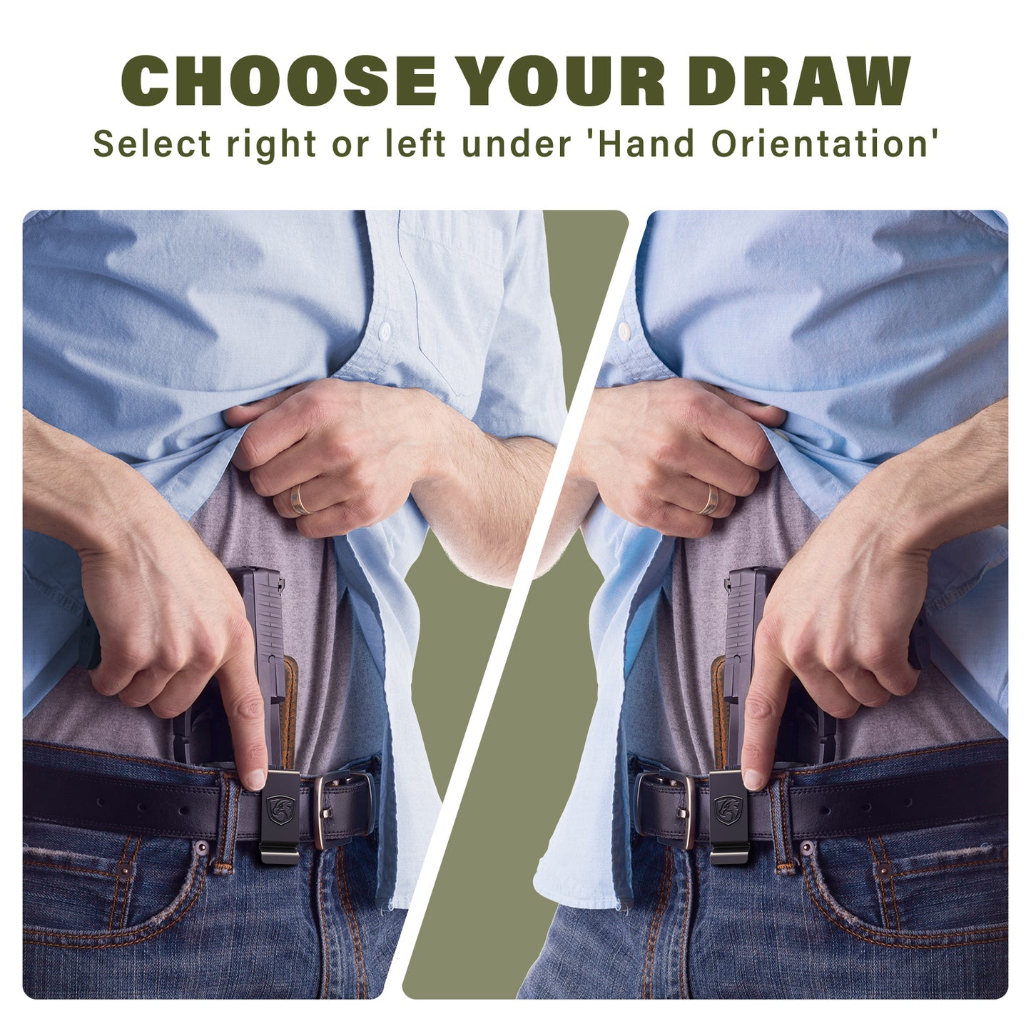 G19 Holster - Compatible with Glock 19/19X (Gen 3-5) Glock 44/45 Glock 23/32 (Gen 3-4) - IWB Holster - Inside Waist Concealed Carry Accessories - Kydex and Leather Hybrid by MUNALO