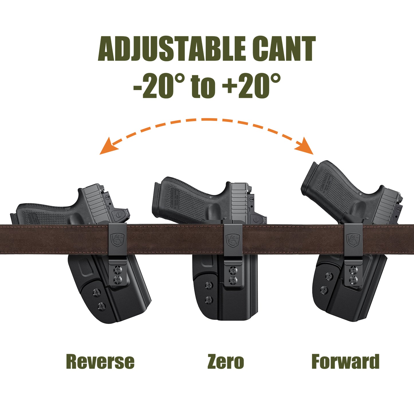 MUNALO Hybrid Holster Concealed Carry Compatible with Glock 19 (Gen 3/4/5), 19X, 44, 45, 23, 32 - IWB Holster with Concealment Claw Ideal for Appendix Inside Waistband