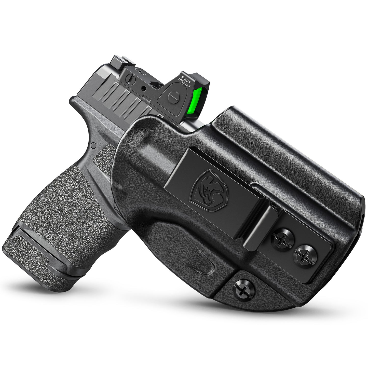 MUNALO IWB Holster Compatible with Springfield Armory Hellcat Micro-Compact 9mm (Standard & OSP Models) - Concealed Carry Hybrid Holster with Optic Cut, Appendix Inside Waistband, Right-Hand