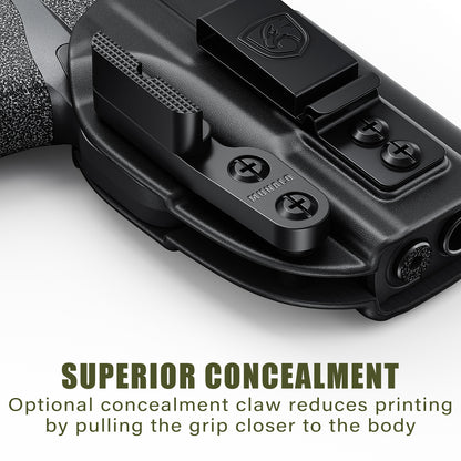 MUNALO IWB Holster Compatible with Springfield Armory Hellcat Pro - Hybrid Multi-Layer Concealed Carry Holster with Optic Cut, Appendix Carry, Right-Hand Draw
