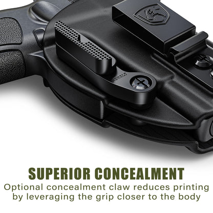 MUNALO IWB Holster Compatible with Taurus G3C, G3X, G2C, PT111 / PT140 Millennium G2 - Hybrid Concealed Carry Holster with Optic Cut, Appendix Carry, 9mm/.40, Right-Hand Draw