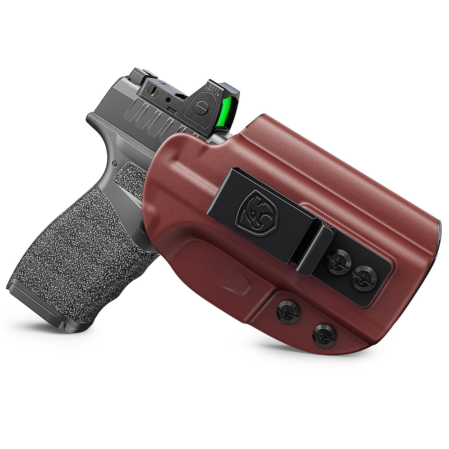 MUNALO IWB Holster Compatible with Springfield Armory Hellcat Pro - Hybrid Multi-Layer Concealed Carry Holster with Optic Cut, Appendix Carry, Right-Hand Draw