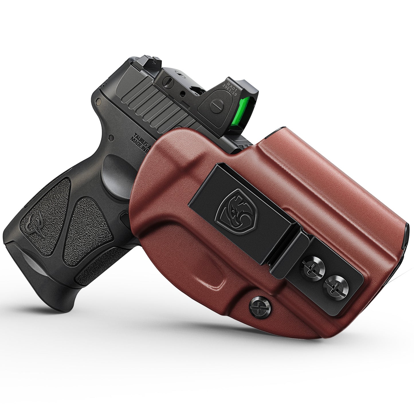 MUNALO IWB Holster Compatible with Taurus G3C, G3X, G2C, PT111 / PT140 Millennium G2 - Hybrid Concealed Carry Holster with Optic Cut, Appendix Carry, 9mm/.40, Right-Hand Draw