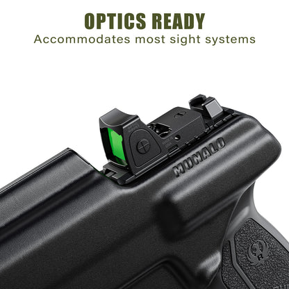 MUNALO IWB Holster Compatible with Ruger MAX-9 3.20" Barrel (Standard & ReadyDot) - Hybrid Concealed Carry Holster with Optic Cut, Appendix Carry Inside Waistband, Right-Hand Draw