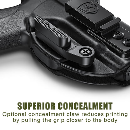 MUNALO IWB Holster Compatible with Ruger MAX-9 3.20" Barrel (Standard & ReadyDot) - Hybrid Concealed Carry Holster with Optic Cut, Appendix Carry Inside Waistband, Right-Hand Draw