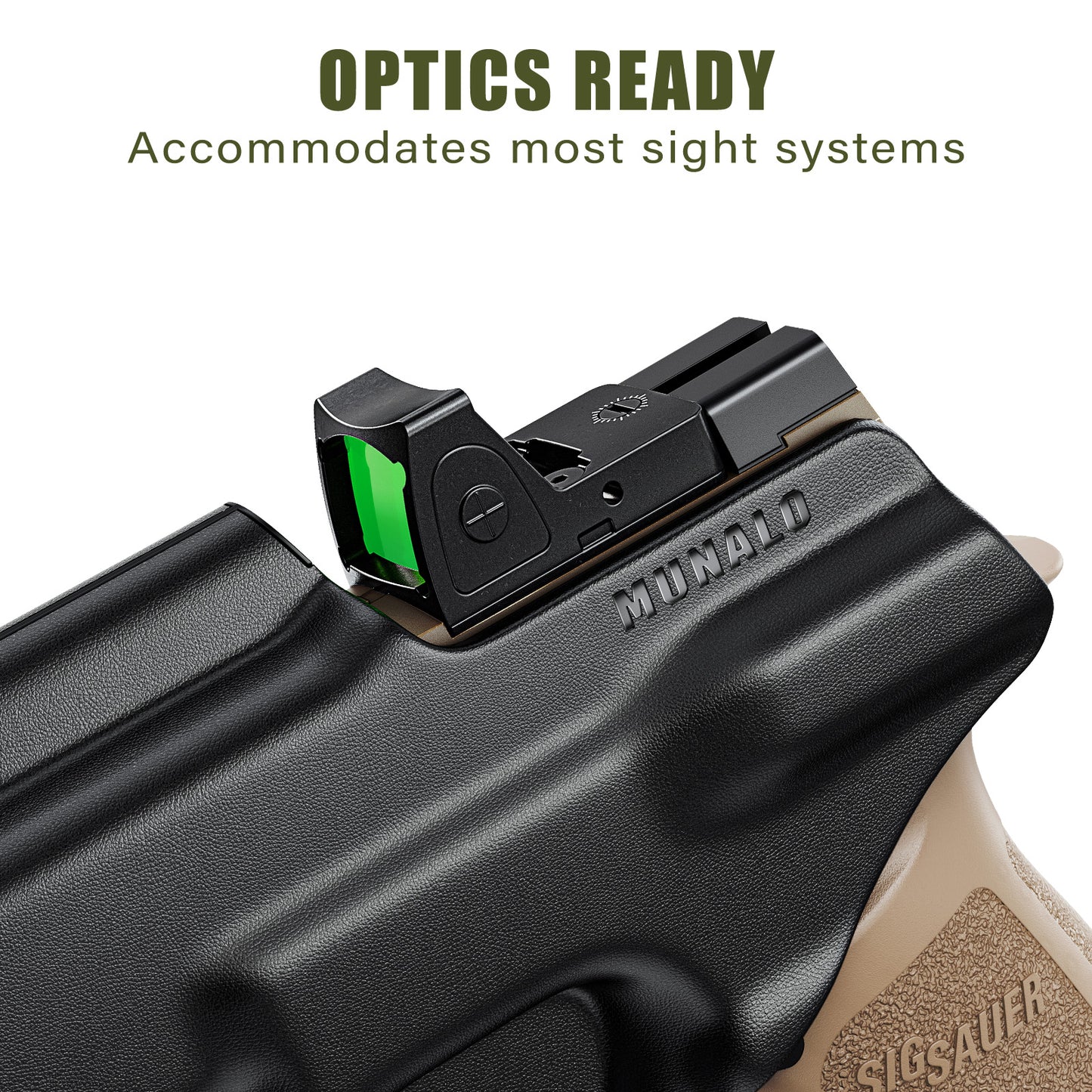 IWB Holster Compatible with SIG Sauer P320-M18, P320 Compact and P320 XCompact – Concealed Carry Holster with Optic Cut, Appendix Inside Waistband