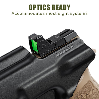 IWB Holster Compatible with SIG Sauer P320-M18, P320 Compact and P320 XCompact – Concealed Carry Holster with Optic Cut, Appendix Inside Waistband