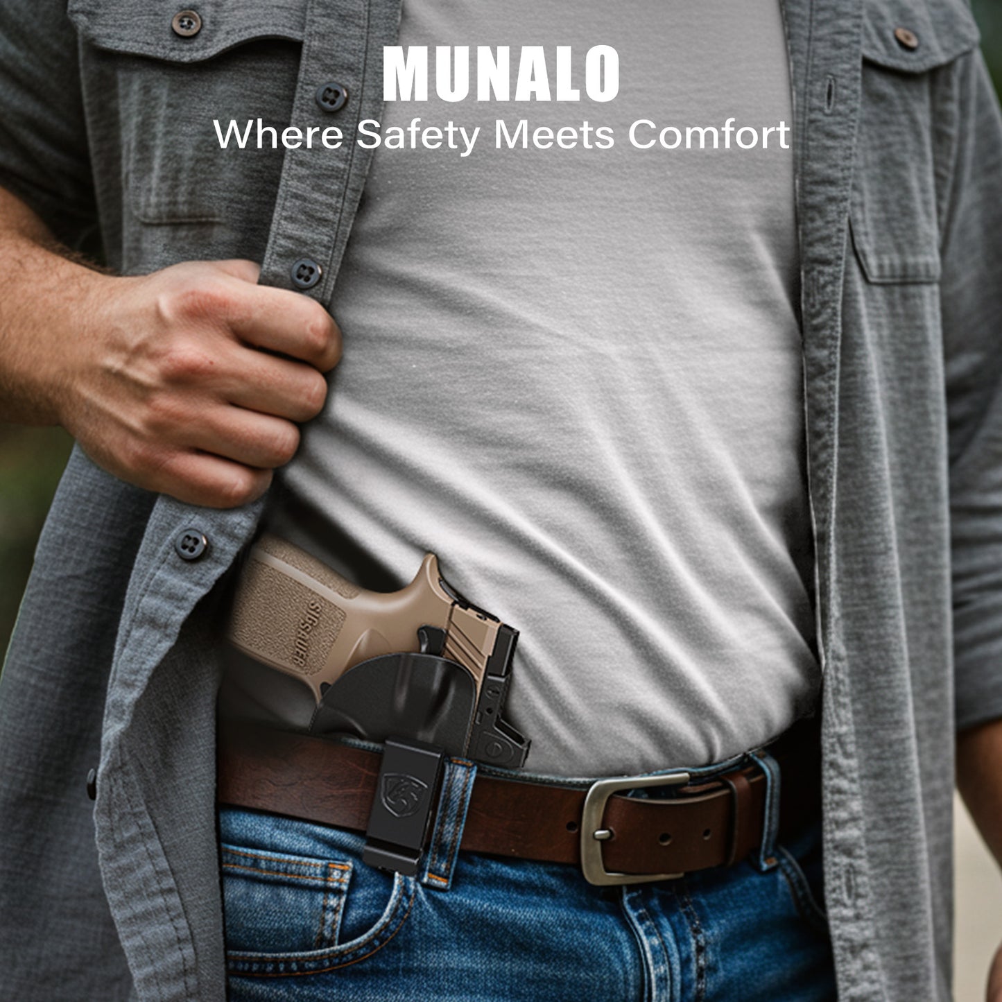 IWB Holster Compatible with SIG Sauer P320-M18, P320 Compact and P320 XCompact – Concealed Carry Holster with Optic Cut, Appendix Inside Waistband