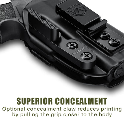 MUNALO IWB Holster Compatible with Sig Sauer P365-XMACRO, P365-XMACRO COMP, P365-XMACRO TACOPS - Hybrid Multi-Layer Concealed Carry Holster with Optic Cut, Appendix Carry, Right-Hand Draw