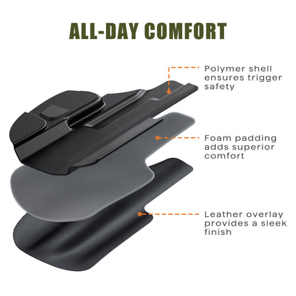 MUNALO IWB Holster Compatible with SIG Sauer P365, P365X and P365 SAS - Concealed Carry Holster with Optic Cut, Appendix Inside Waistband