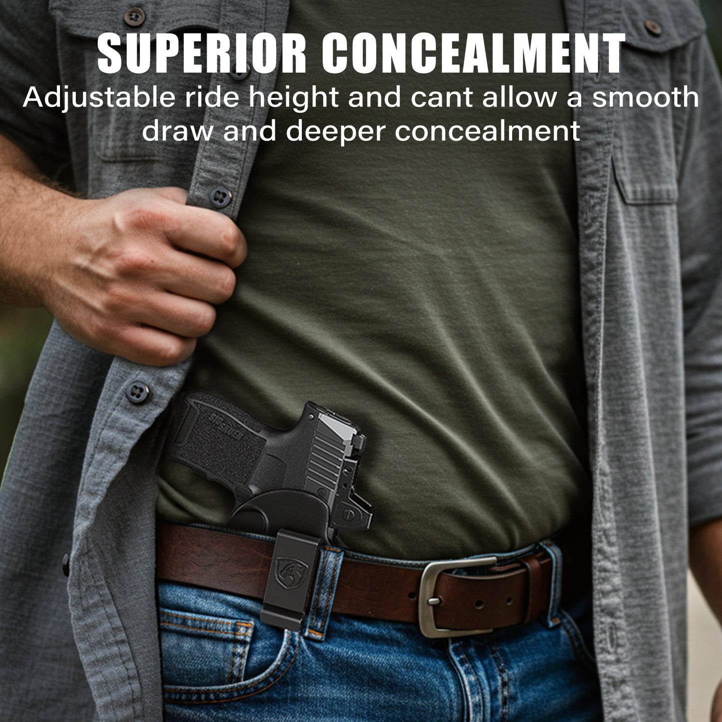 MUNALO IWB Holster Compatible with SIG Sauer P365, P365X and P365 SAS - Concealed Carry Holster with Optic Cut, Appendix Inside Waistband
