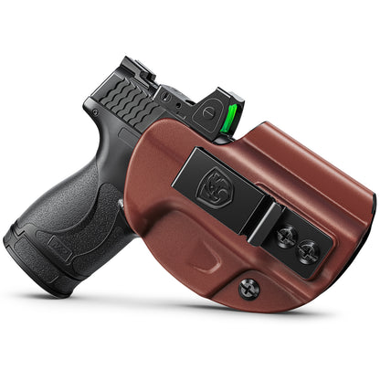 IWB Holster Compatible with Smith & Wesson M&P Shield Plus, Shield M2.0, and Shield (Original/1.0) - Concealed Carry Holster with Optic Cut, Appendix Inside Waistband (Right-Hand)