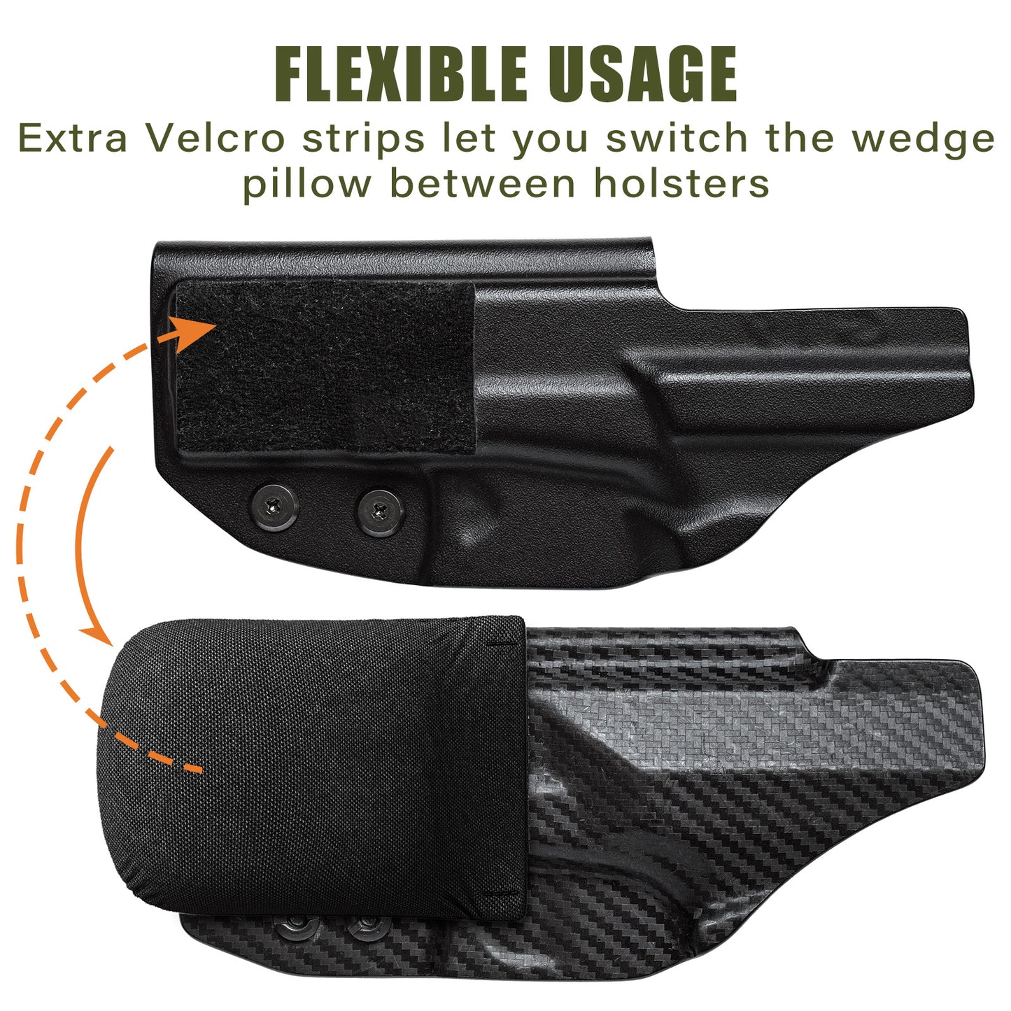 Holster Wedge Pillow – Universal Adhesive Backer Kit for Appendix IWB Carry | Concealed Carry Gun Holster Cushion Pad for Better Comfort and Concealment