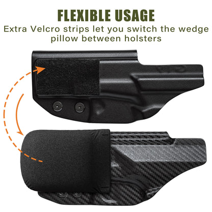 Holster Wedge Pillow – Universal Adhesive Backer Kit for Appendix IWB Carry | Concealed Carry Gun Holster Cushion Pad for Better Comfort and Concealment