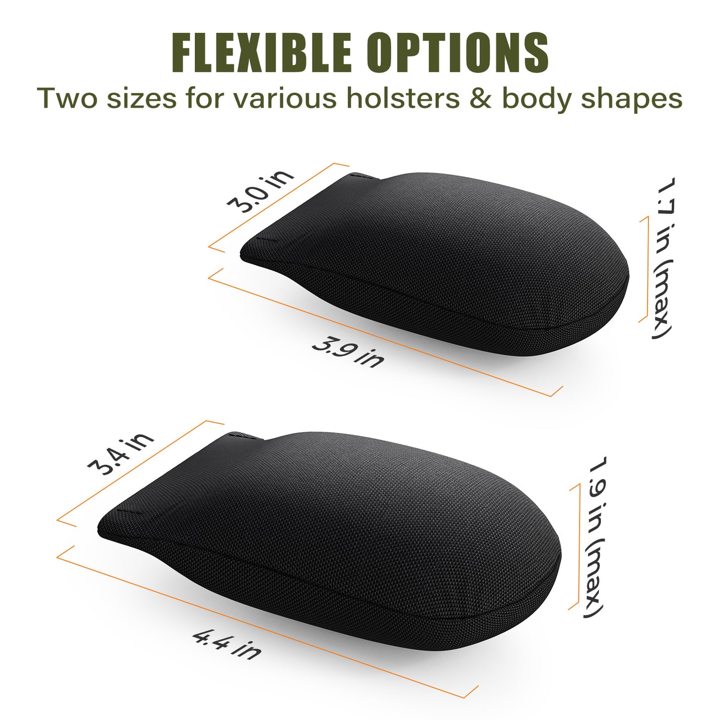 Holster Wedge Pillow – Universal Adhesive Backer Kit for Appendix IWB Carry | Concealed Carry Gun Holster Cushion Pad for Better Comfort and Concealment